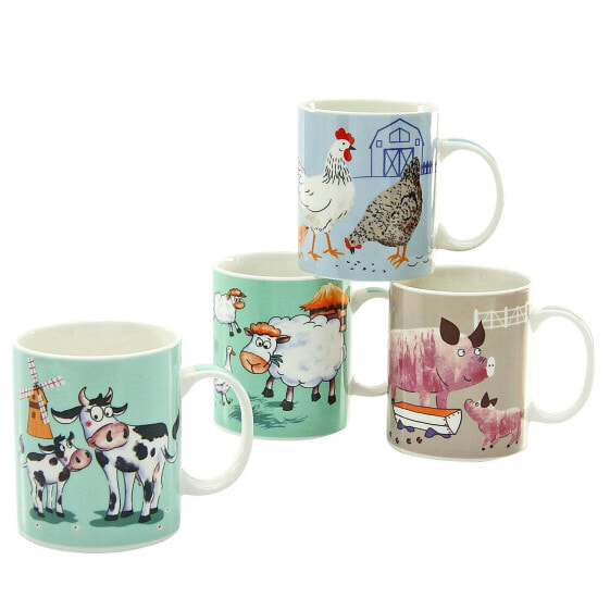 Kaffeebecher Farm Animals 4er-Set