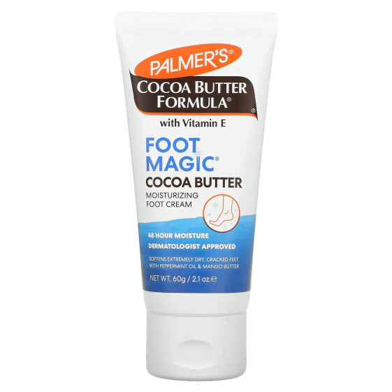 Cocoa Butter Formula with Vitamin E, Foot Magic, with Peppermint Oil & Mango Butter, 2.1 oz (60 g)