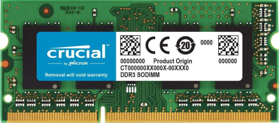Crucial CT25664BF160B Memory (DDR3L, 1600 MT/s, PC3L-12800, SODIMM, 204 Pin)