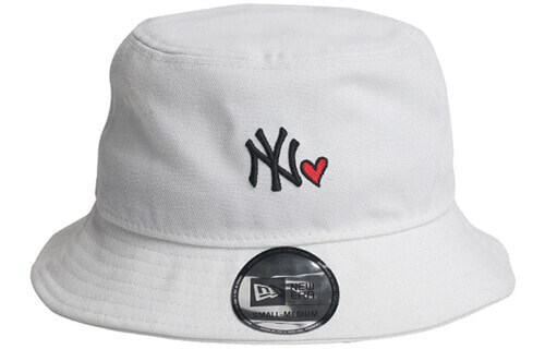 Белая шляпа с вышивкой сердца New Era NY Fisherman Hat