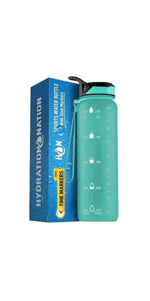 Hydration Nation Water Bottle With Time Marker 32oz