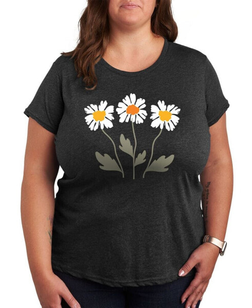 Retro Daisies Plus Size Graphic T-Shirt