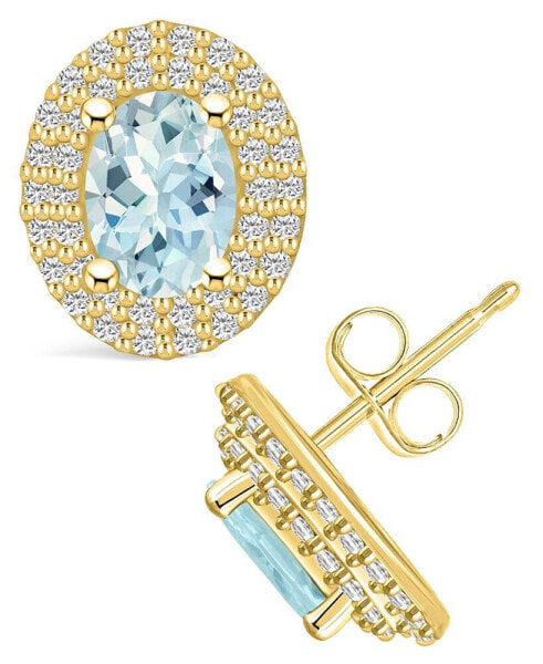 Серьги Macy's Halo Stud