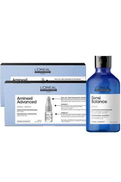 L'Oreal Professionnel Aminexil Advanced Anti-Hair Loss Набор: Ампулы против выпадения волос + Шампунь против выпадения волос