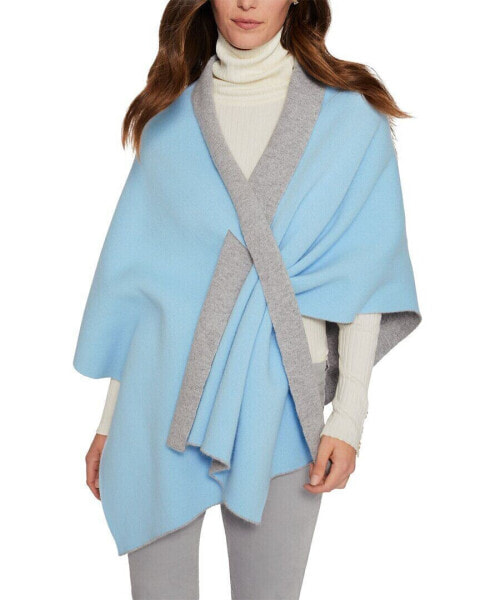 J.Mclaughlin Talia Angora & Wool-Blend Poncho Women's Blue Os