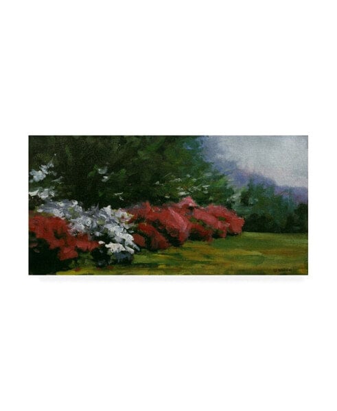 Michael Budden Floral Fantasy Red White Canvas Art - 20" x 25"