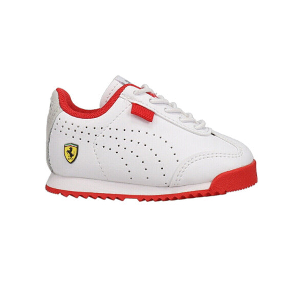 Puma Ferrari Roma Via Perf Ac Lace Up Boys White Sneakers Casual Shoes 3073790