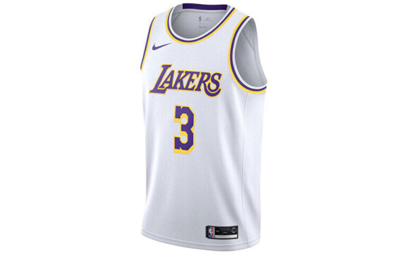 Nike NBA Jersey 联盟限定 SW球迷版 洛杉矶湖人队 安东尼戴维斯3号 无袖透气篮球背心 男款 白色 送礼推荐 / Баскетбольная майка Nike NBA Jersey SW 3 AA7101-112