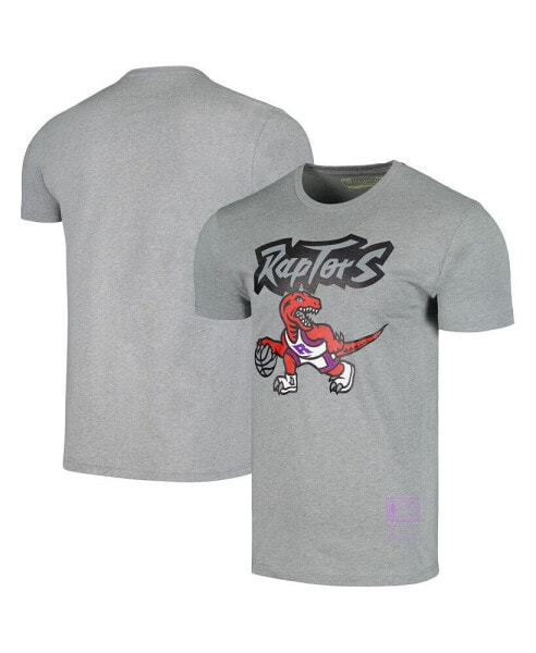 Men's and Women's Gray Toronto Raptors Hardwood Classics MVP Throwback Logo T-shirt