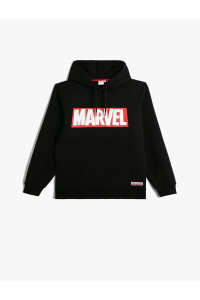 Marvel Hoodie Lisanslı Baskılı Pamuklu