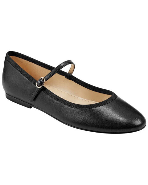 Marc Fisher Ltd Espina Leather-Trim Mary Jane Flat Women's