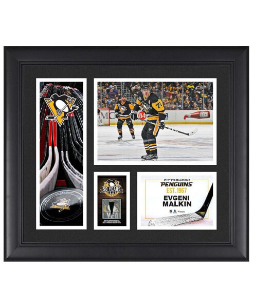 Evgeni Malkin Pittsburgh Penguins Framed 15" x 17" Player Collage with a Piece of Game-Used Puck