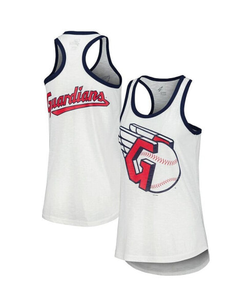 Women's White Cleveland Guardians Tater Tank Top