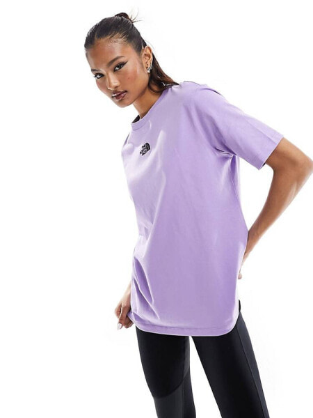 The North Face Oversized heavyweight t-shirt in purple Exclusive at ASOS