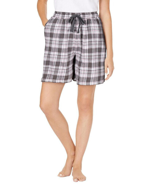 Plus Size Flannel Pajama Short