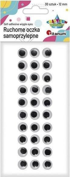 Titanum Oczy samoprzylepne bez rzęs 12mm okrągłe 30szt