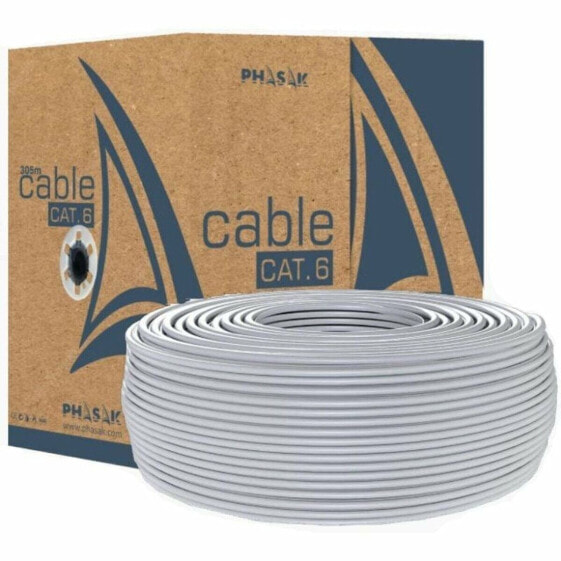 Жесткий сетевой кабель UTP кат. 6 Phasak PHR 6100 Серый 100 m