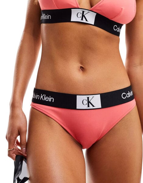 Calvin Klein Bikini Bottoms - CK96 in Calypso Coral