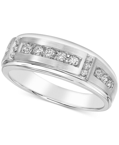 Men's Diamond Band (1/2 ct. t.w.) in 10k Yellow Gold and 10k White Gold