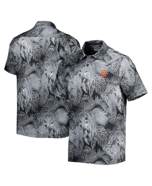 Men's Royal Chicago Cubs Bahama Coast Luminescent Fronds IslandZone Button-Up Camp Shirt