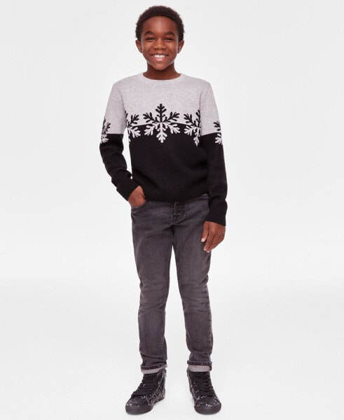 Charter Club Big & Little Boys Snowflake Sweater, Created for Macy's