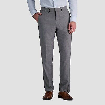 Haggar H26 Men's Tailored Fit Premium Stretch Suit Pants - Gray 40x32