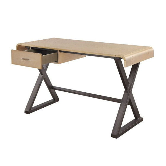 Danton Desk, Gold Aluminum