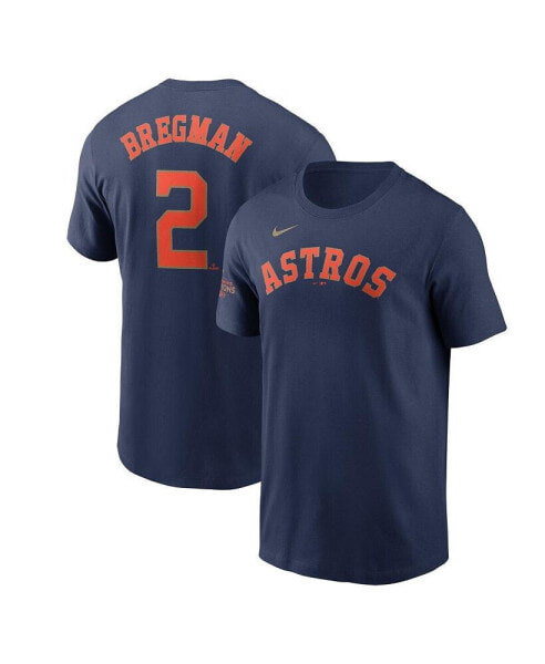 Men's Alex Bregman Navy Houston Astros 2023 Gold Collection Name and Number T-shirt
