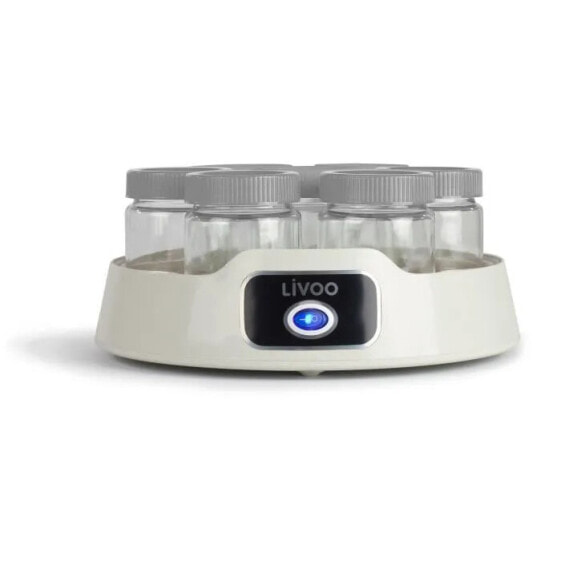 LIVOO - Joghurtbereiter - DOP180G - 14 Glser mit Schraubdeckel - Fassungsvermgen pro Glas: 170 ml
