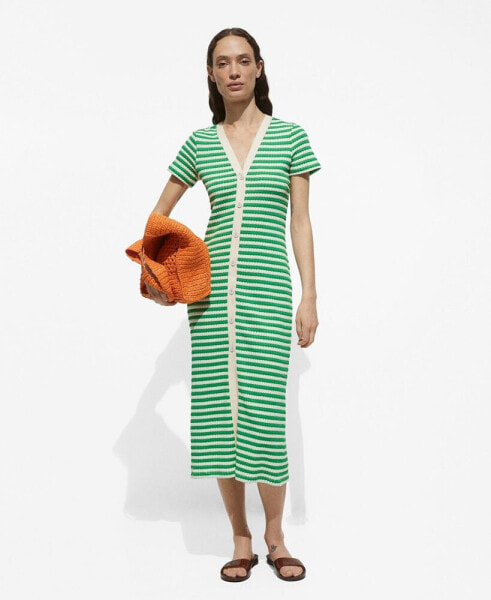 Women's Striped Jersey Dress