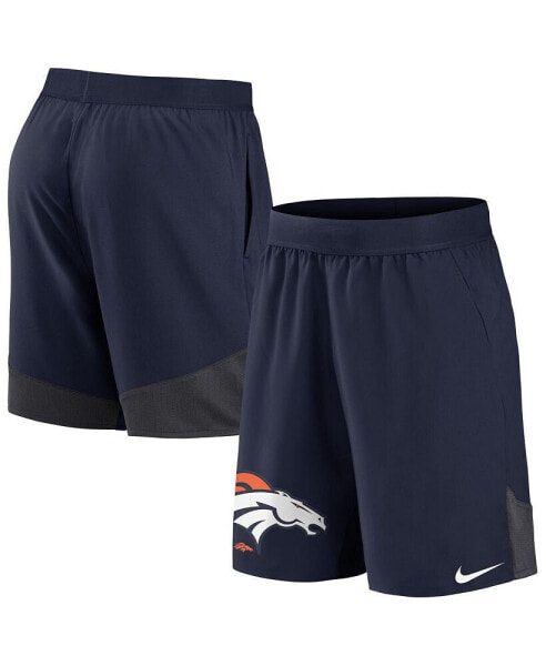 Men's Navy Denver Broncos Stretch Performance Shorts