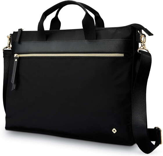 Мужской городской рюкзак с кожаными вставками Samsonite Women's Mobile Solution Business (Black, Classic Backpack)