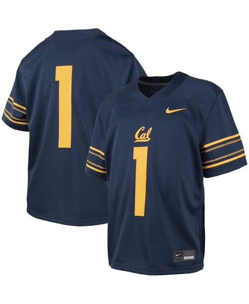 Футболка для малышей Nike Big Boys #1 синего цвета Cal Bears Replica Game Jersey