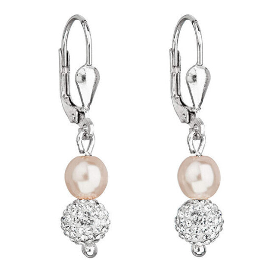 Luxury silver earrings with Preciosa crystals 31244.3