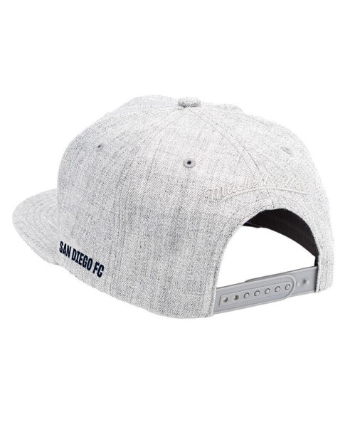 Men's Heather Gray San Diego FC Monogram Snapback Adjustable Hat