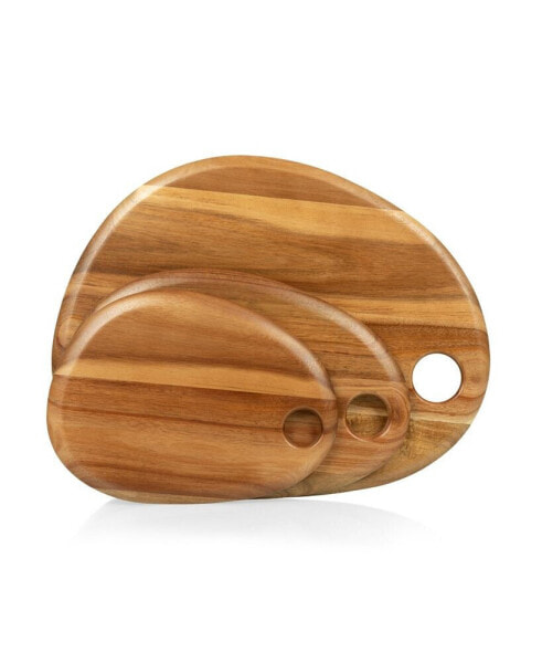 Set of 3 Pebble Shaped Acacia Serving Boards