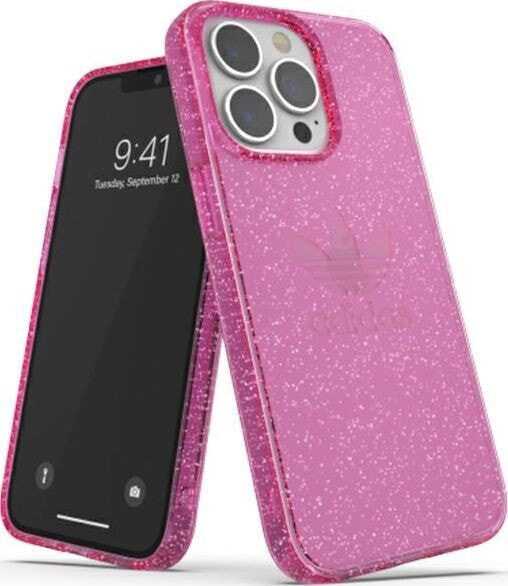 Чехол для смартфона Adidas Protective iPhone 13 Pro / 13 6,1" Transparent Case Glitter różowy/pink 47121