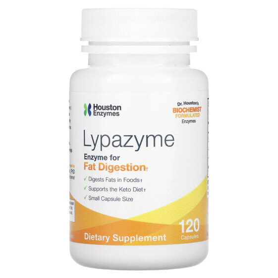 Капсулы для пищеварения Houston Enzymes Lypazyme, 120 шт