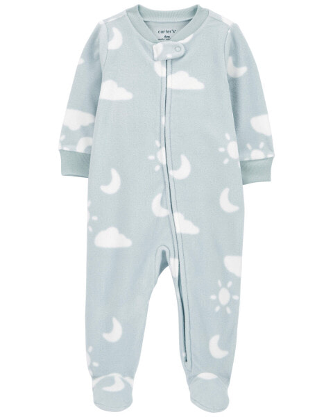 Baby Cloud Fleece Zip-Up Footie Sleep & Play Pajamas Preemie (Up to 6lbs)