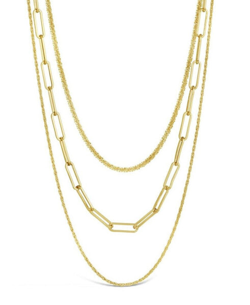 Sterling Forever women's Kori Triple Layered Necklace