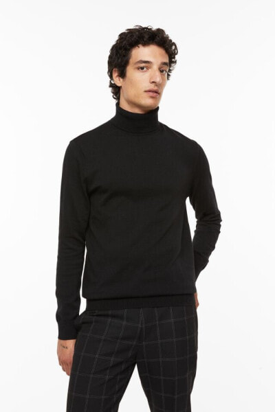 Slim Fit Fine-knit Turtleneck Sweater