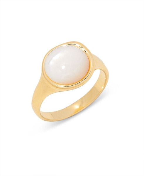 14K Gold-Plated Anna Cultured Mother of Pearl Ring
