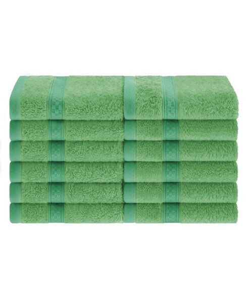 Rayon from Bamboo Blend Ultra Soft Quick Drying Solid 12 Piece Face Towel Set, 13" L x 13" W