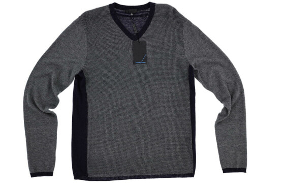 Zachary Prell 276810 edgware Royal/ charcoal Wool/ cashmere Sweater size Small