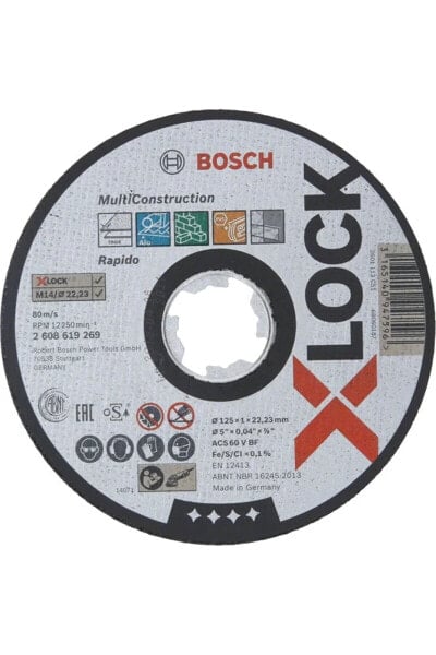 - X-lock - 125*1,0 Mm Çoklu Malzemelerde Kullanım Için Düz Kesme Diski (Taş)