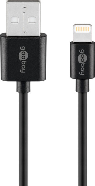 Wentronic Lightning USB Charging and Sync Cable - 2 m - 2 m - Lightning - USB A - Male - Male - Black