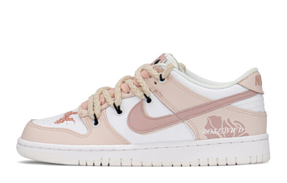 【定制球鞋】 Nike Dunk Low 情人节 解构 玫瑰少女 低帮 板鞋 GS 粉白 / Кроссовки Nike Dunk Low DH9765-100