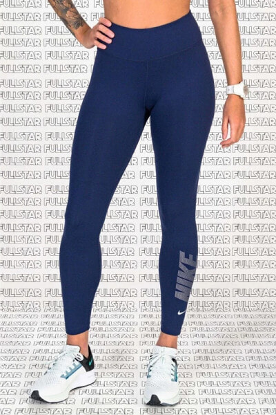 One Training Diamond Shine 7/8 Leggins 2 Cepli Yapay Elmaslı Toparlayıcı Tayt Lacivert