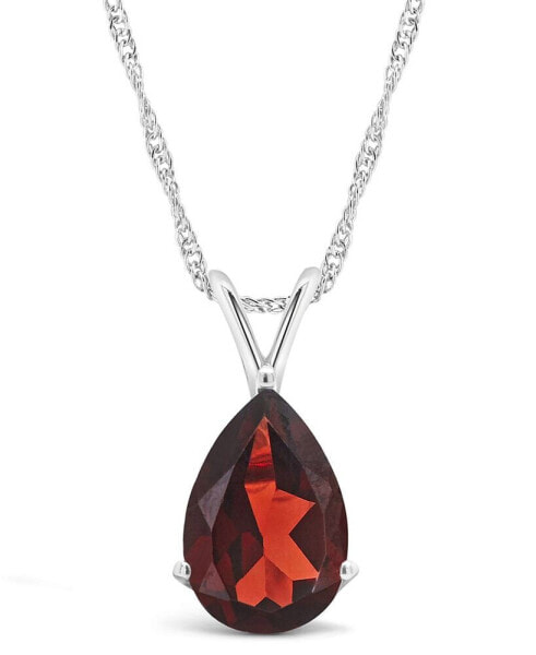 Garnet (3-1/3 ct. t.w.) Pendant Necklace in 14K White Gold