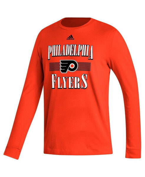 Men's Burnt Orange Philadelphia Flyers Reverse Retro 2.0 Fresh Playmaker Long Sleeve T-shirt